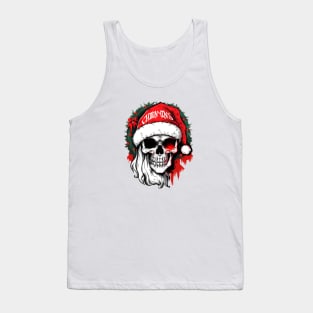 Christmas Celebration with a Skull Twist Tank Top